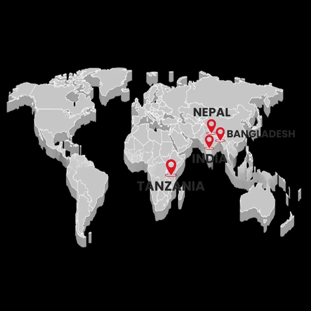 Map showing student distribution across India